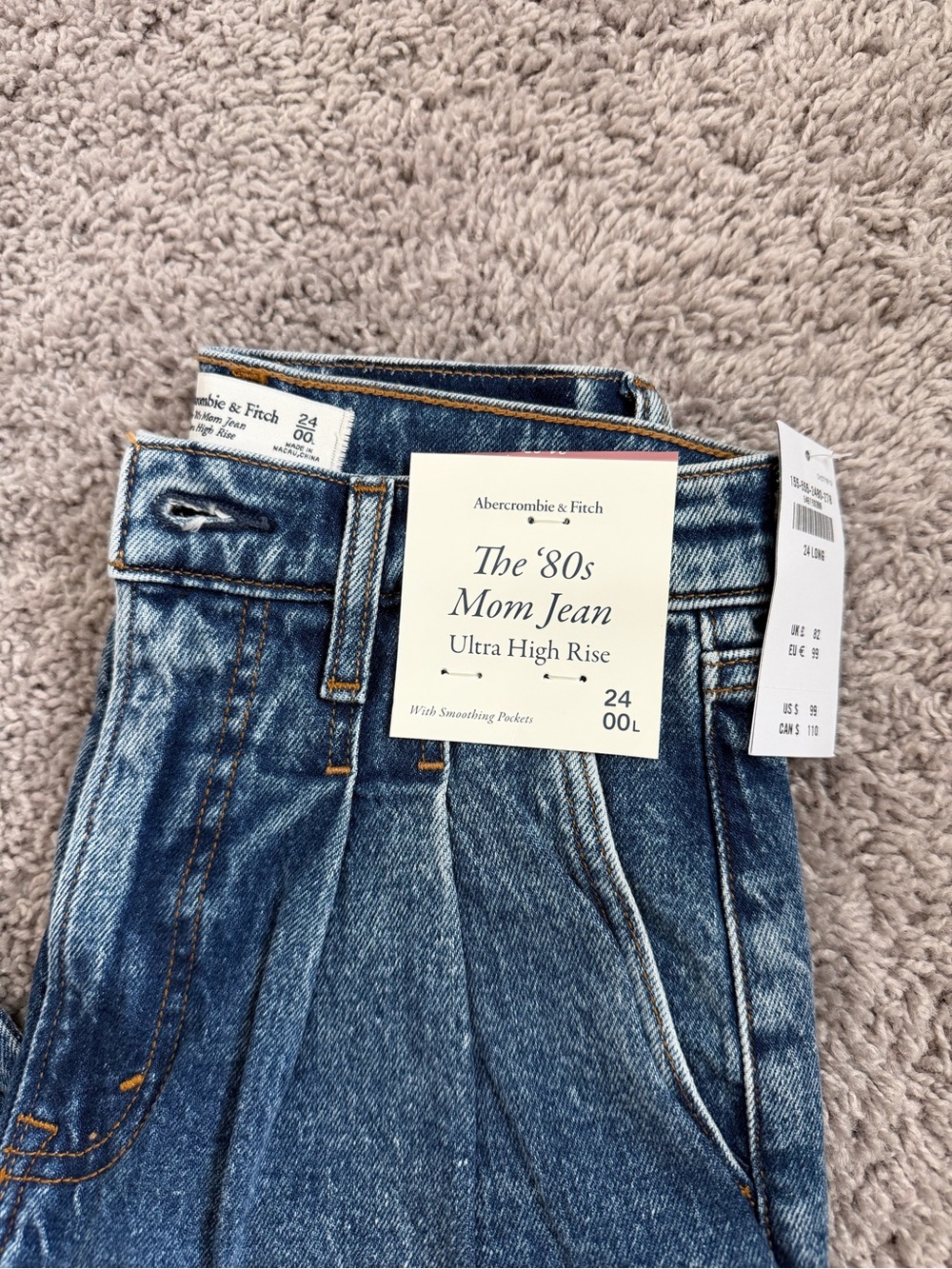 Abercrombie & Fitch The 80’s Mom Jean Ultra High Rise‎ Denim - Picture 2 of 7